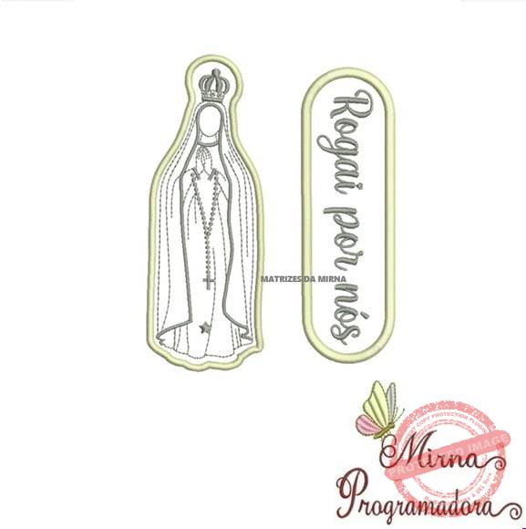 matriz-de-bordado-chaveiro-nossa-senhora-de-fatima Matriz de Bordado - Chaveiro Nossa Senhora de Fátima - Imagem 1