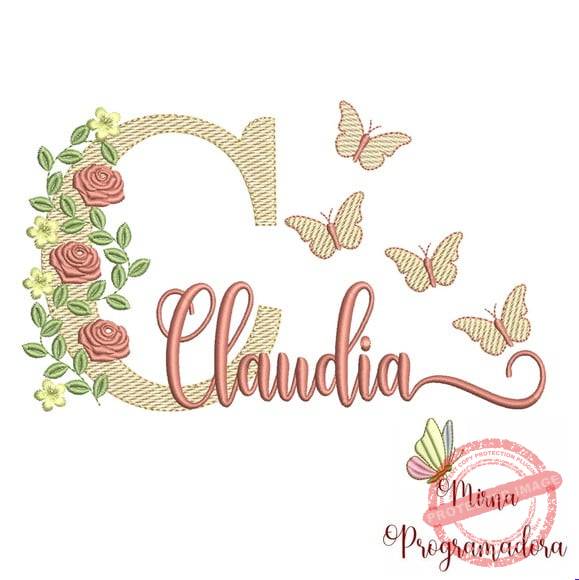 matriz-de-bordado-claudia-fazemos-qualquer-nome-matrizes-de-bordado-mirna-programadora Matriz de Bordado - Claudia (fazemos Qualquer Nome) - Imagem 1