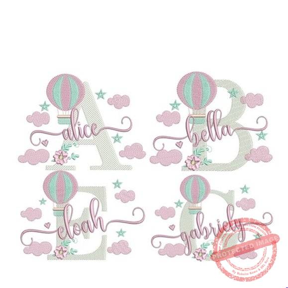 matriz-de-bordado-colecao-100-nomes-balao-menina-design Matriz de Bordado - Coleção 100 Nomes Balão Menina - Imagem 1