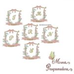Matriz de Bordado - Coleção 117 Moldura com Flores Delicadas