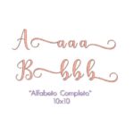 Matriz de Bordado - Coleção Alfabeto Cursivo com Glifo