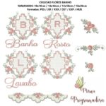 Matriz de Bordado - Coleção de Moldura de Banho