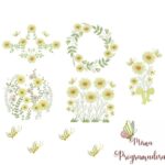 Matriz de Bordado - Coleção Flores Girassol Borboleta