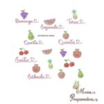 Matriz de Bordado Coleção Frutinhas da Semana