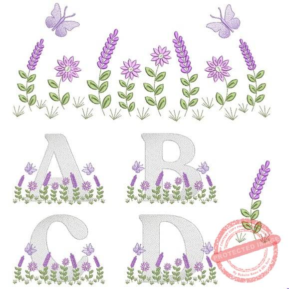 matriz-de-bordado-colecao-jardim-flores-e-alfabeto-lavanda-singer Matriz de Bordado Coleção Jardim Flores e Alfabeto Lavanda - Imagem 1