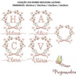 Matriz de Bordado - Coleção 150 Nomes Moldura Flores
