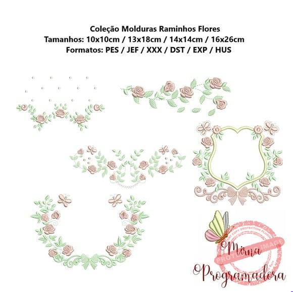 matriz-de-bordado-colecao-raminhos-flores Matriz de Bordado - Coleção Raminhos Flores - Imagem 1