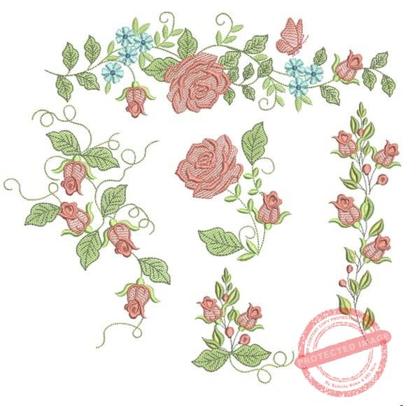 matriz-de-bordado-colecao-rosas-design Matriz de Bordado - Coleção Rosas - Imagem 1