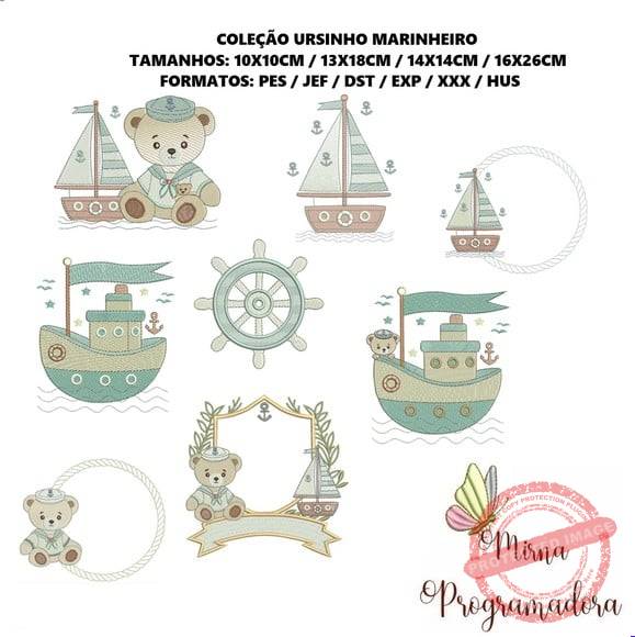 matriz-de-bordado-colecao-ursinho-marinheiro-pattern Matriz de Bordado - Coleção Ursinho Marinheiro - Imagem 1