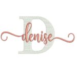 Matriz de Bordado - Denise (fazemos Qualquer Nome)
