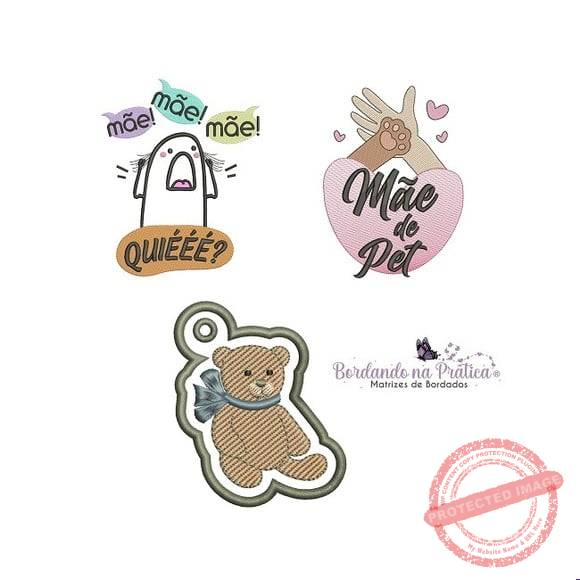 matriz-de-bordado-diversos-maes-e-chaveirinho-urso-e-bordados Matriz de Bordado - Diversos Mães e Chaveirinho Urso - Imagem 1