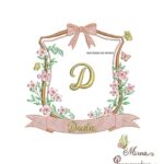 Matriz de Bordado - Duda Brasao Raminho Flores