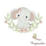 Matriz de Bordado - Elefante Raminho