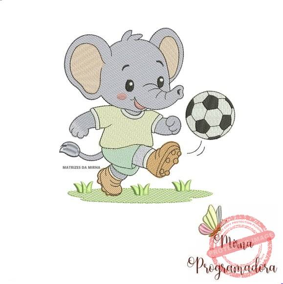 matriz-de-bordado-elefantinho-jogador-matriz-de-bordado-animal Matriz de Bordado - Elefantinho Jogador - Imagem 1