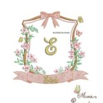Matriz de Bordado - Eloa Brasao Raminho Flores