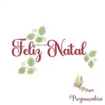 Matriz de Bordado Escrita Feliz Natal