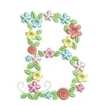 Matriz de Bordado - Floral Letra B
