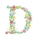 Matriz de Bordado - Floral Letra D