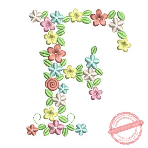 matriz-de-bordado-floral-letra-f-bordadeira Matriz de Bordado - Floral Letra F - Imagem 1