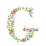 Matriz de Bordado - Floral Letra G