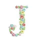 Matriz de Bordado - Floral Letra J