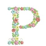 Matriz de Bordado - Floral Letra P