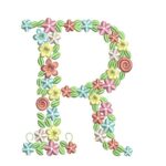 Matriz de Bordado - Floral Letra R