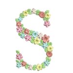 Matriz de Bordado - Floral Letra S