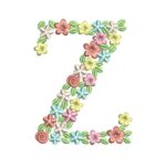 Matriz de Bordado - Floral Letra Z