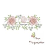 Matriz de Bordado Flores Rosas Arranjo Florzinhas