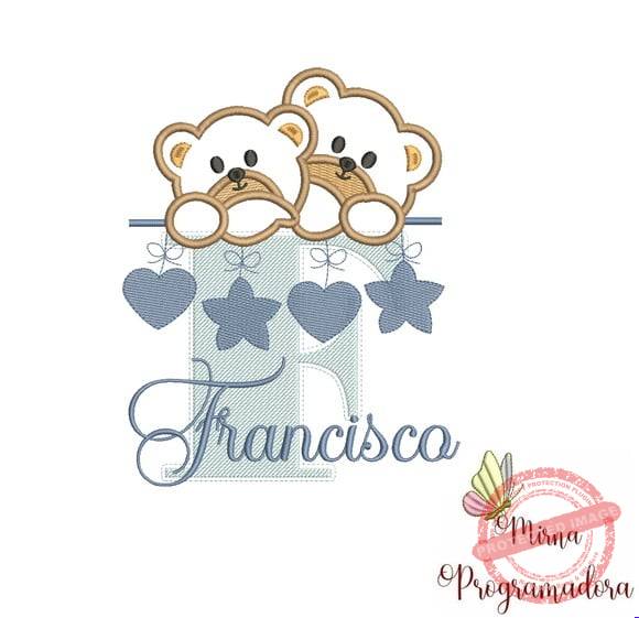 matriz-de-bordado-francisco-fazemos-qualquer-nome-matrizes-de-bordados-urso Matriz de Bordado - Francisco (fazemos Qualquer Nome) - Imagem 1