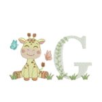 Matriz de Bordado - Girafinha Letra G