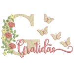Matriz de Bordado - Gratidão (fazemos Qualquer Nome)