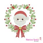 Matriz de Bordado Guirlanda com Papai Noel