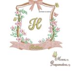 Matriz de Bordado - Hellen Brasao Raminho Flores