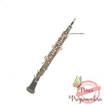 matriz-de-bordado-instrumento-oboe