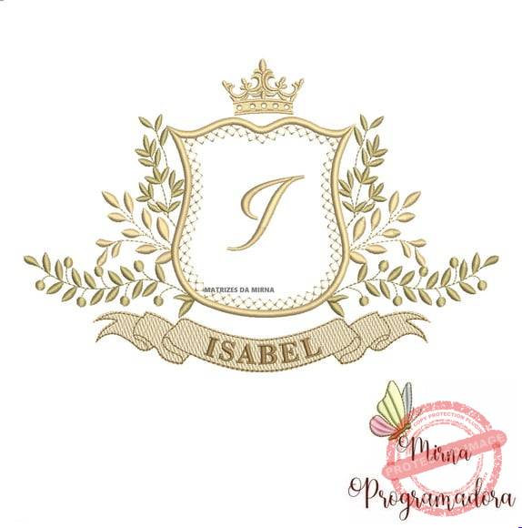 matriz-de-bordado-isabel-fazemos-qualquer-nome-embroidery Matriz de Bordado Moldura Arabesco Isabel para bordar - Imagem 1
