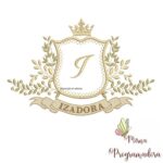 Matriz de Bordado Moldura Arabesco Izadora para bordar