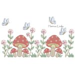 Matriz de Bordado - Jardim Cogumelos