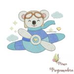 Matriz de Bordado - Koala Aviador