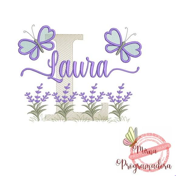 matriz-de-bordado-laura-fazemos-qualquer-nome-matrizes-de-bordados-lavanda Matriz de Bordado - Laura (fazemos Qualquer Nome) - Imagem 1