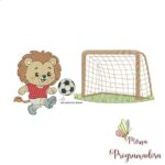 Matriz de Bordado - Leãozinho Jogador de Futebol