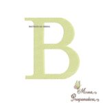 Matriz de Bordado Letra B Rippled