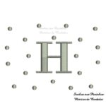 Matriz de Bordado - Letra H Poá