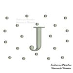 Matriz de Bordado - Letra J Poá