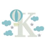 Matriz de Bordado - Letra K (fazemos Qualquer Letra)