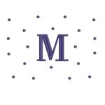 Matriz de Bordado - Letra m com Poa(fazemos Qualquer Letra)
