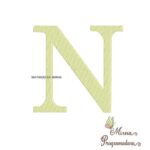 Matriz de Bordado Letra N Rippled