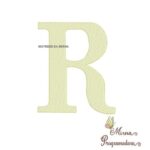 Matriz de Bordado Letra R Rippled