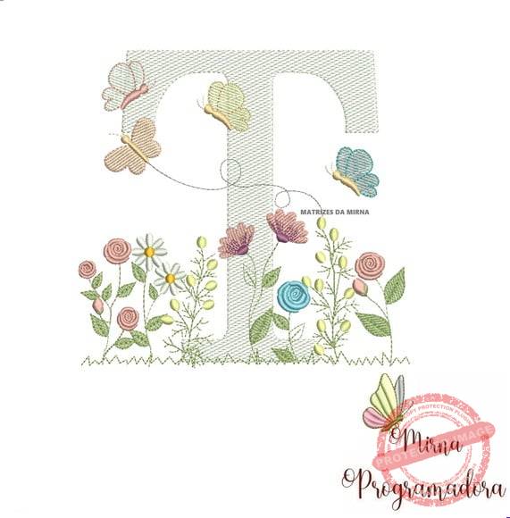 matriz-de-bordado-letra-t-matriz-de-bordado-flores Matriz de Bordado Letra T - Imagem 1